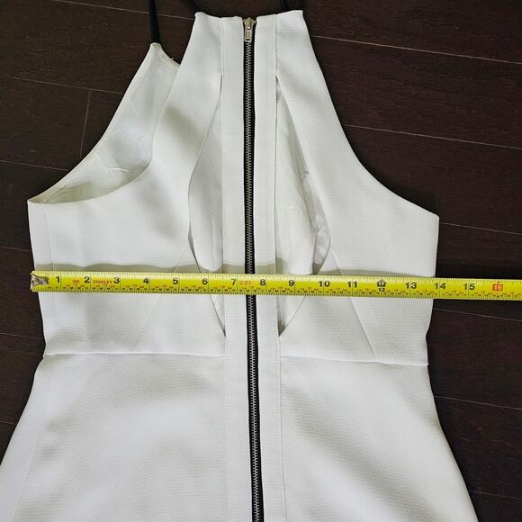 BCBGeneration white mini dress with high neck and black straps Size 2 - Picture 10 of 10